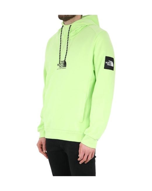 The North Face Green Logo Cotton Hooded Sweatshirt for men