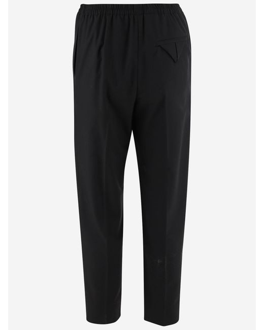 Bottega Veneta Black Elastic Waist Casual Pants