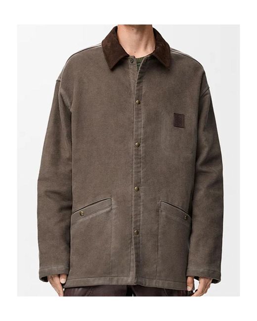 Loewe Brown Medium-Weight Brushed Overshirt for men