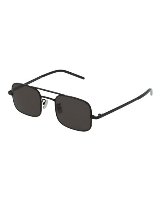 Saint Laurent White Eyewear Aviator Sunglasses for men