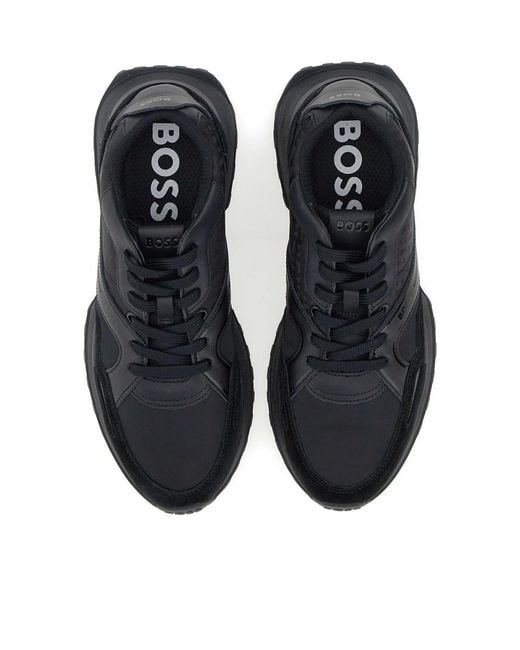 Boss Black Boss Logo Embossed Lace-Up Sneakers for men
