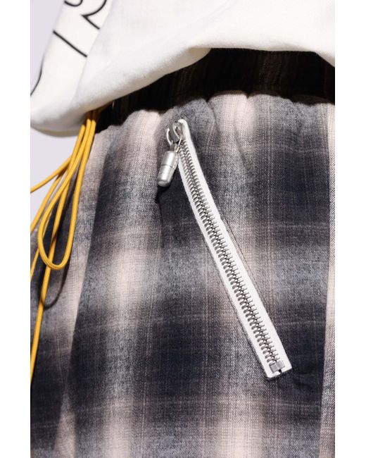 Rhude Black Plaid Logo Short Pants For for men