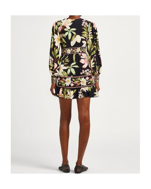 Farm Rio Black Long-Sleeved Dress