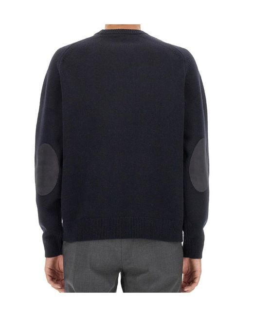 Theory Blue Crewneck Long-Sleeved Sweater for men