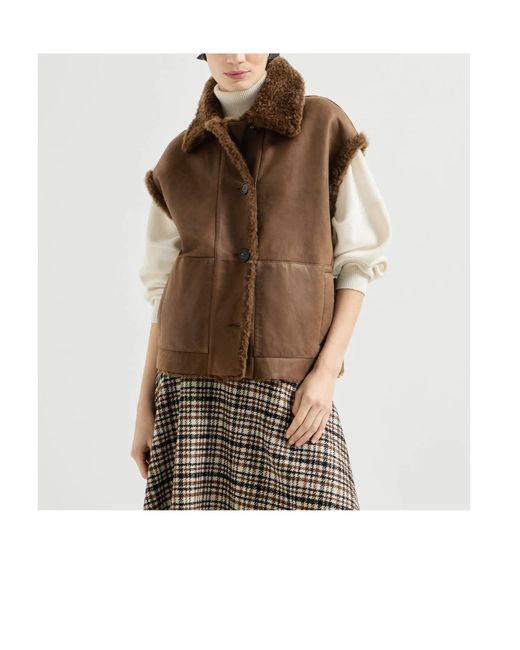 Brunello Cucinelli Brown Reversible Vest