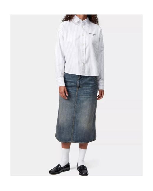 Carhartt Blue W' Single Knee Denim Skirt