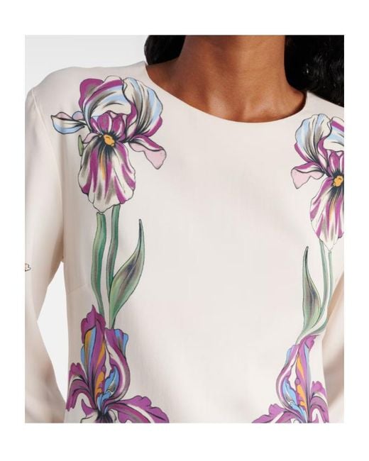 LaDoubleJ Pink Supremes Swing Floral Jersey Minidress