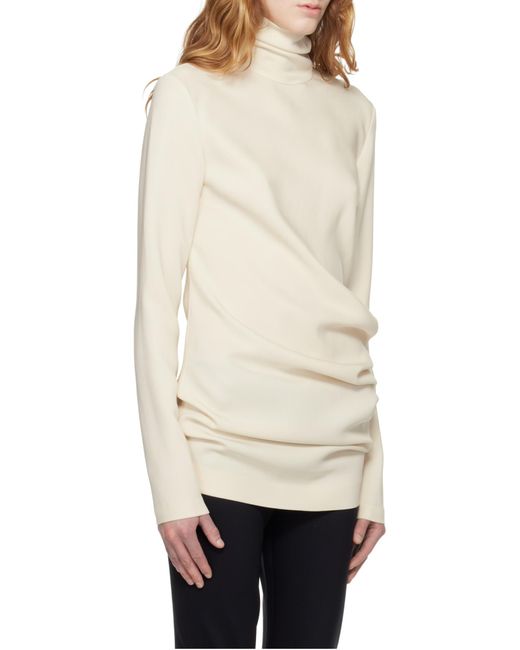 Totême Natural High-Neck Twist Blouse