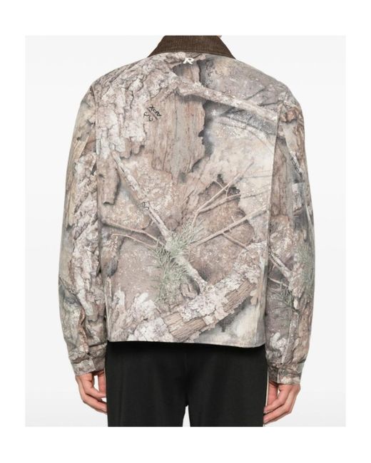 Represent Gray "Real Tree Camo" Trucker Jacket Clothing for men