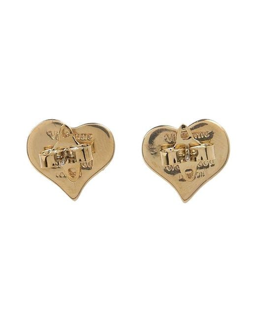 Vivienne Westwood Pink Heart-Shaped Earrings