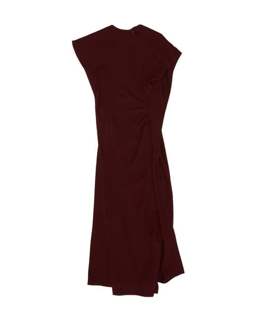Victoria Beckham Red Sleeveless Midi Dress