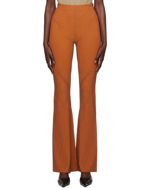 Dion Lee Brown Angled Rib Casual Pants for men