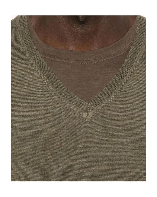 Polo Ralph Lauren Green V-Neck Wool Sweater for men