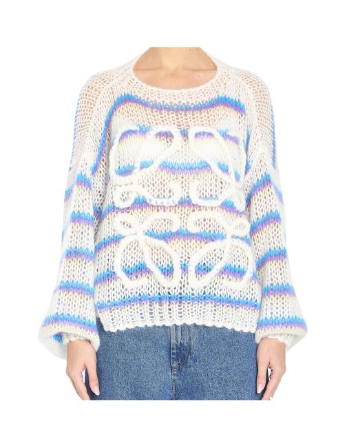 Loewe Blue Anagram Knitted Jumper
