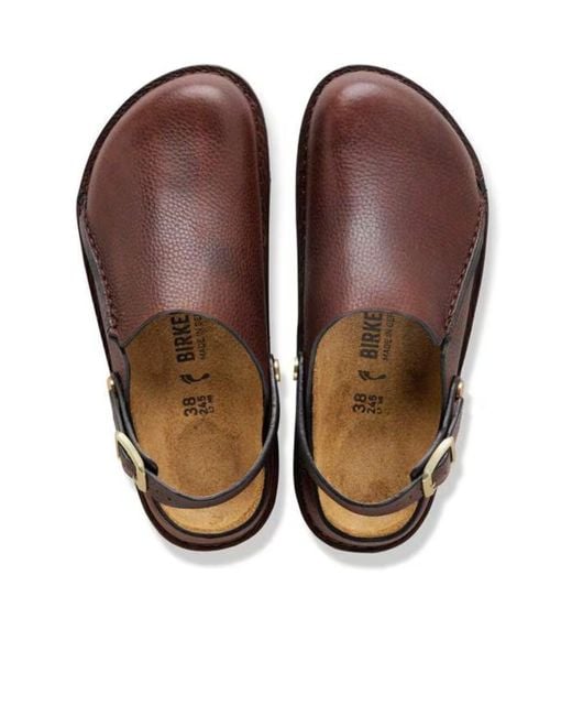 Birkenstock Brown Lutry Buckle-Strap Mules