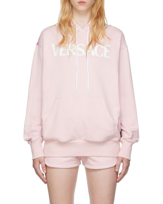 Versace Pink Ventagli Hoodie