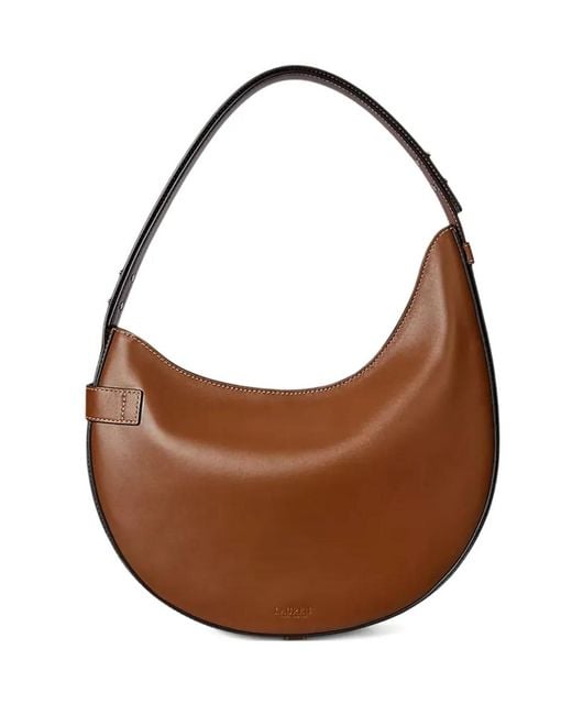 Ralph Lauren Brown Buckle-Detail Shoulder Bag