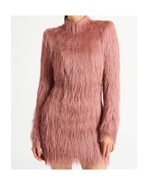 Balmain Pink Fringe Mini Dress