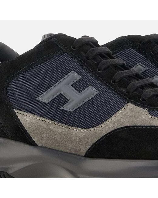 Hogan Black Interactive Sneakers for men
