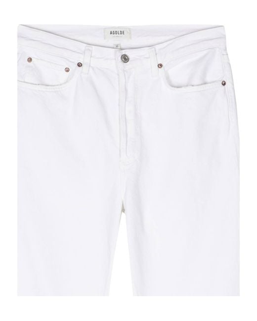 Agolde White 90's Straight-Leg Jeans for men