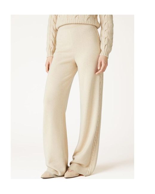 Loro Piana White Elastic Waist Casual Pants