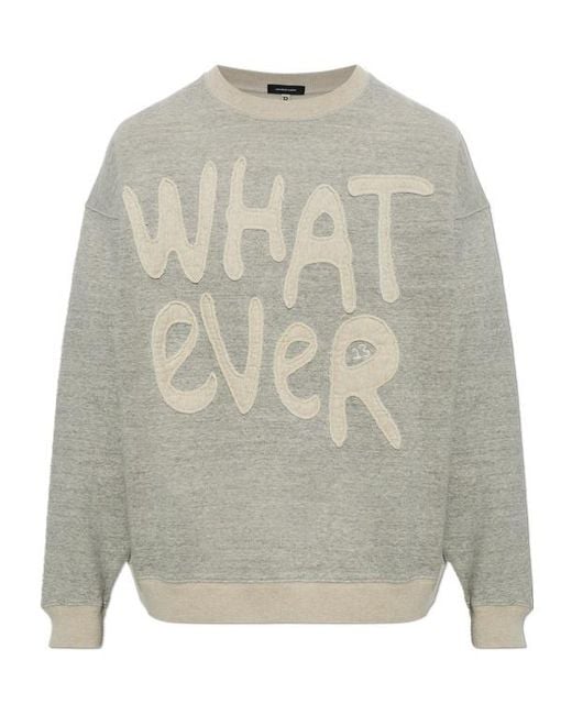 R13 Gray Long-Sleeve Sweatshirt