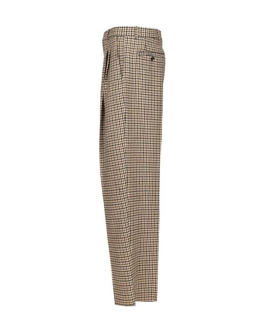 Emporio Armani Gray Pleated Wide-Leg Trousers for men