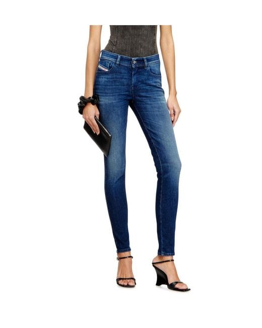 DIESEL Blue 2017 Slandy 09N12 Skinny Jeans