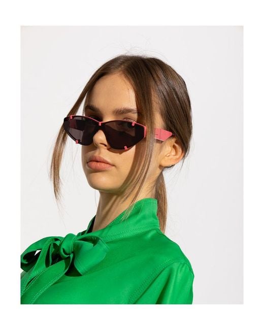 Bottega Veneta Pink Eyewear Cat Eye-Frame Sunglasses