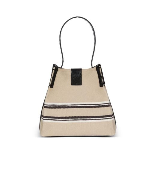Balmain Natural Release Bucket Bag