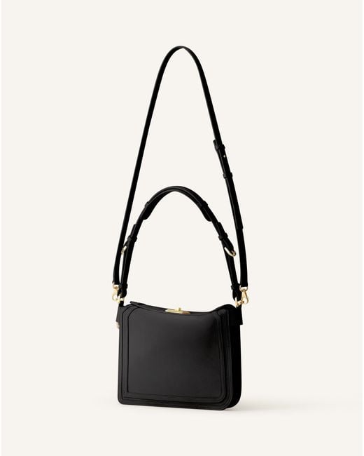 Lanvin Black Compagnon Leather Shoulder Bag