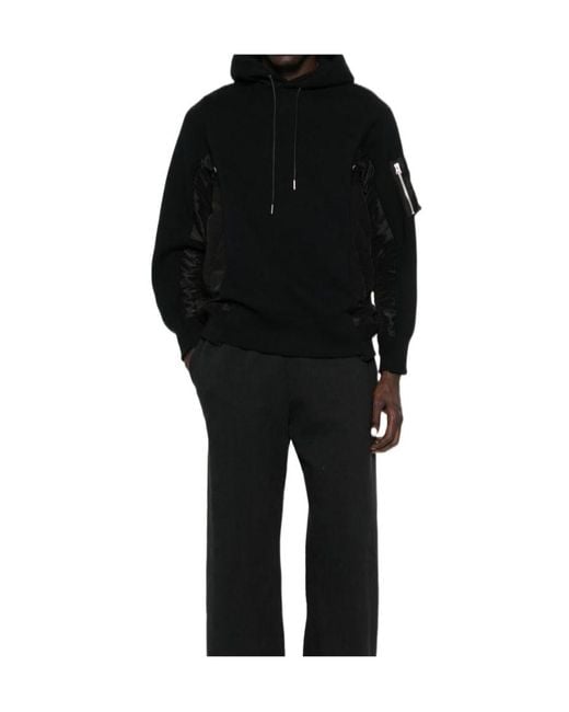 Sacai Blue Sponge Sweat Twill Hoodie