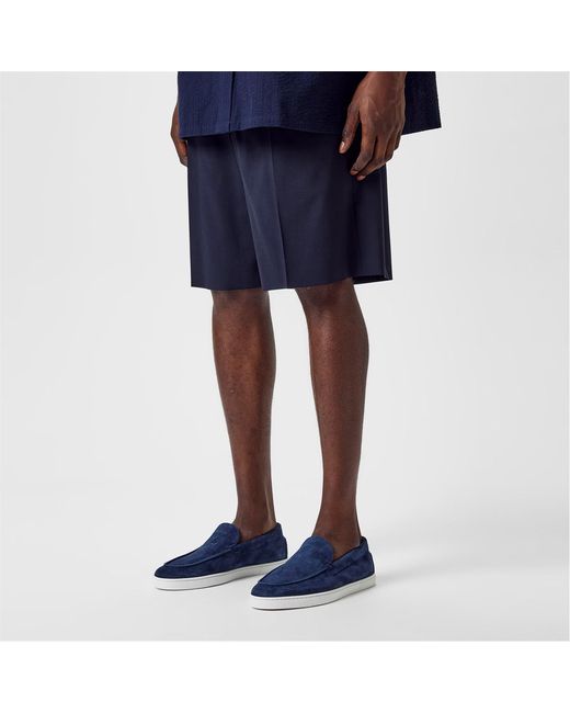 Christian Louboutin Blue Logo Loafers for men