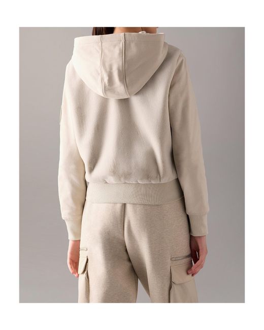 Moose Knuckles White Rosylyn Bunny Hoodie