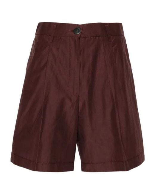Forte_forte Purple High-Rise Chic Shorts