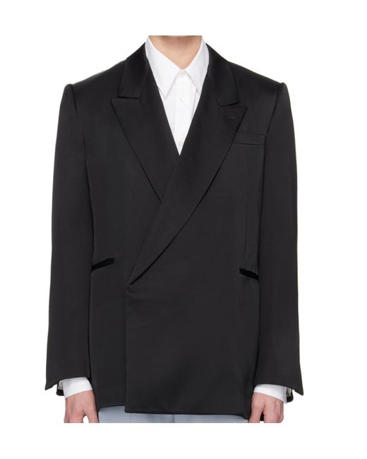 McQueen Black Double Breasted Tailored Blazer for men