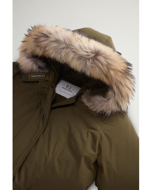 Woolrich Green Luxury Arctic Raccoon Parka