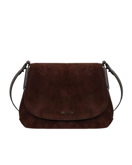 Coccinelle Brown Logo Lettering Satchel Bag