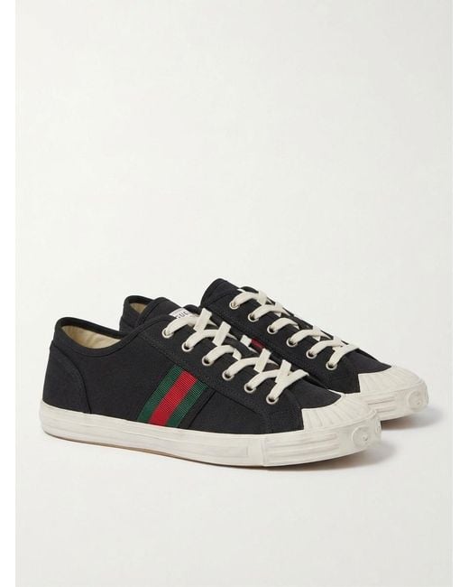 Gucci Black Ribbon Logo Sneakers for men