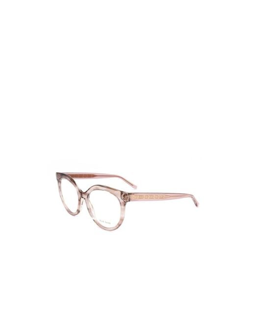 Elie Saab Natural Round Frame Glasses