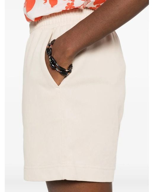 Twinset Natural Elastic-Waistband Shorts