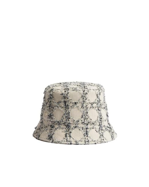 Dior White Cannage Teddy-D Small Brim Bucket Hat