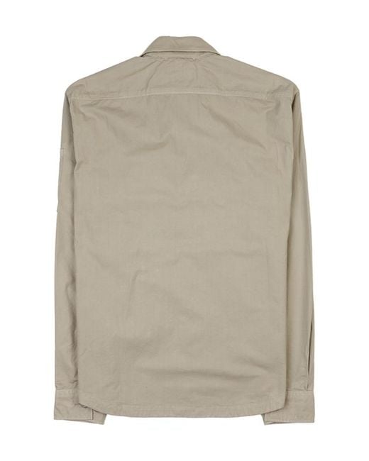 C P Company Natural Lens-Detail Cotton Shirt for men