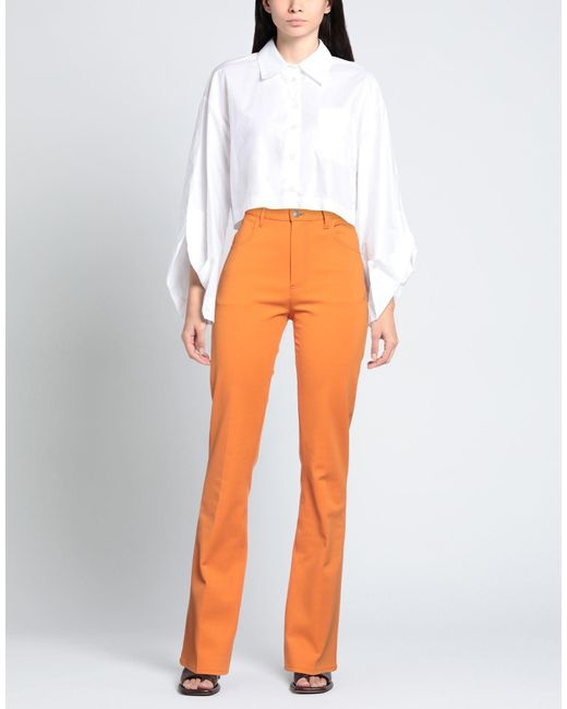 Marni Orange Solid Casual Pants