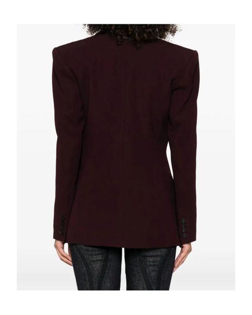 Mugler Black Single-Breasted Wool Jacket