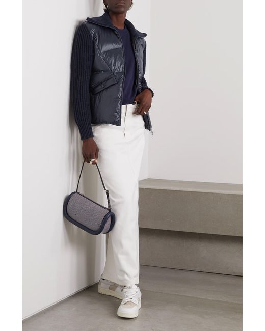 Moncler Blue Rib Down Jacket