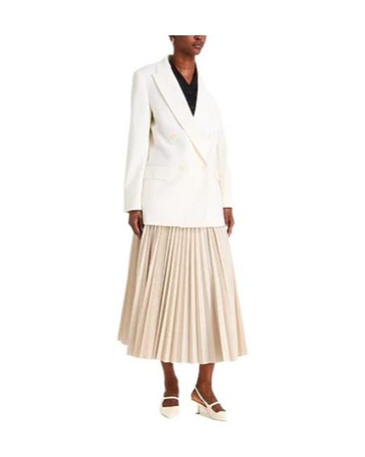 Max Mara White Minimalist Doublebreasted Blazer
