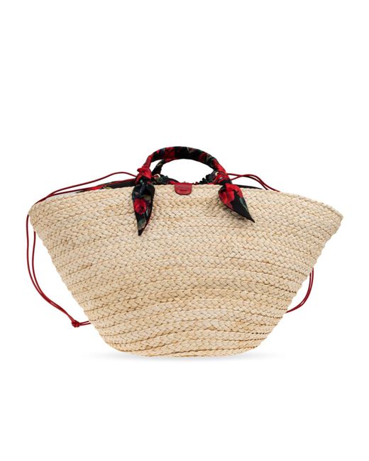Dolce & Gabbana Pink Logo Patch Shopping Bag