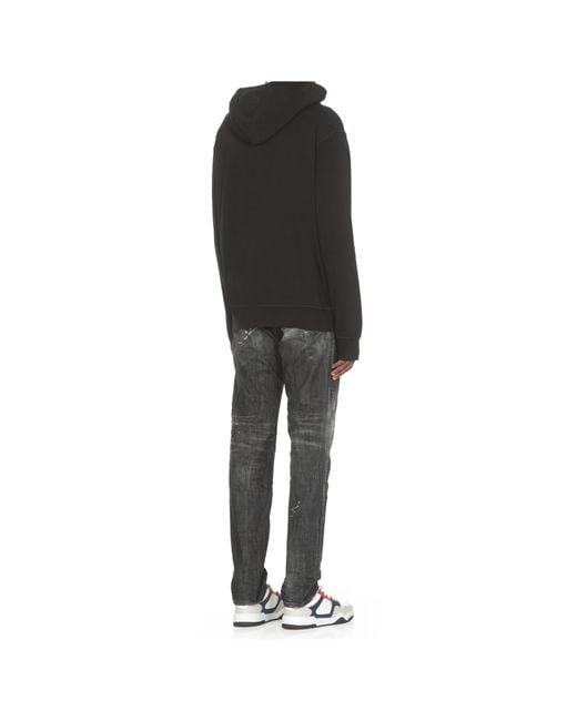 DSquared² Black Icon Cool Fit Hoodie for men