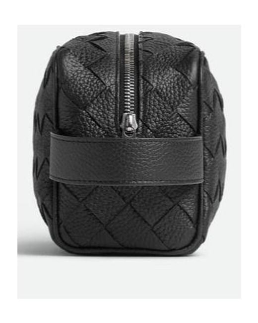 Bottega Veneta Black Intrecciato Travel Pouch for men
